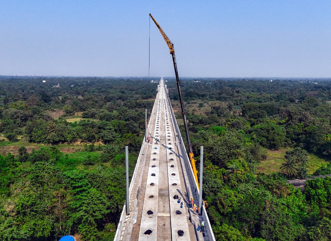 Pier Work in Progress at Valsad District, August 2022